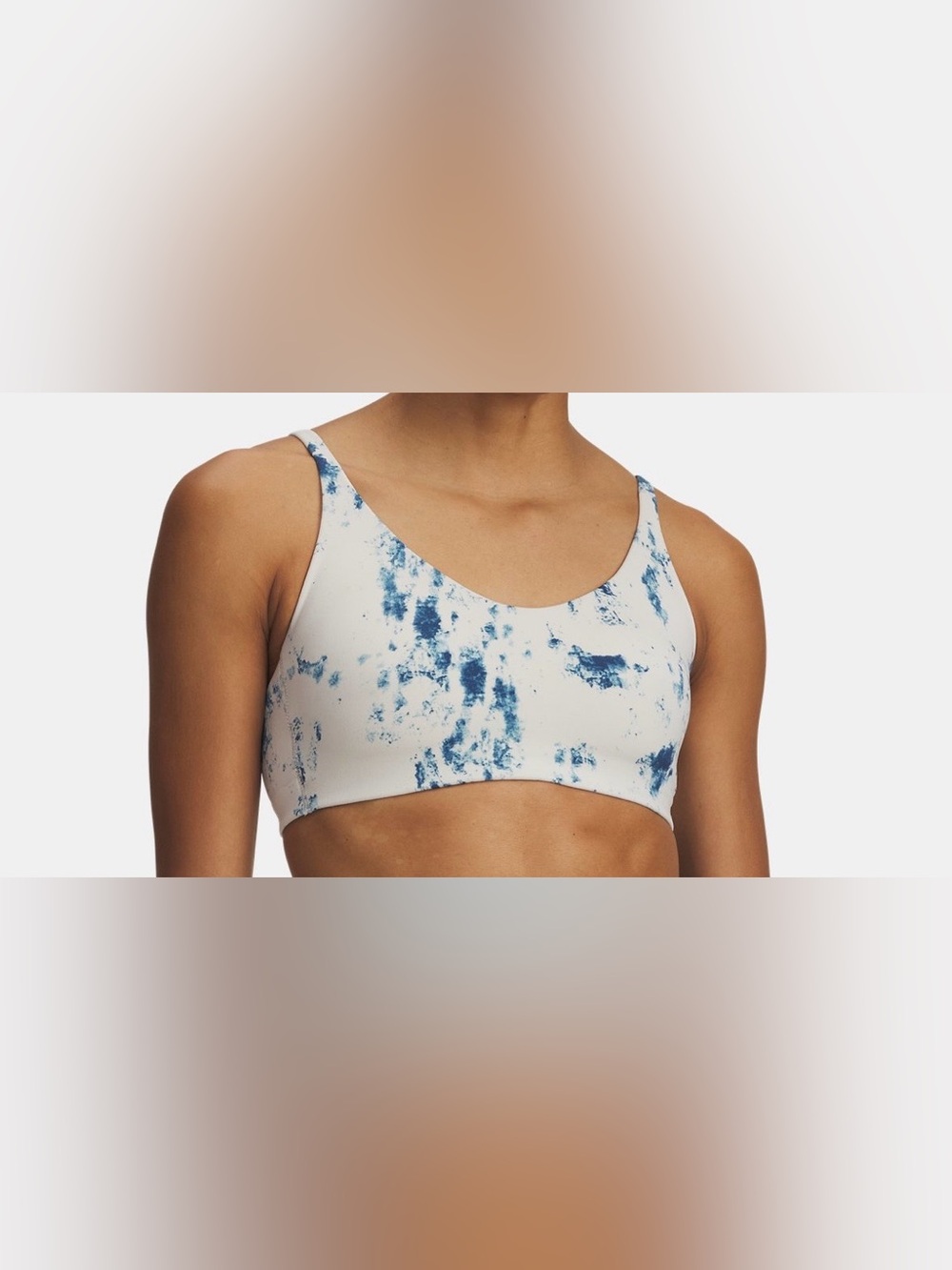 Under Armour White & Blue Tie-Dye Sports Bralette